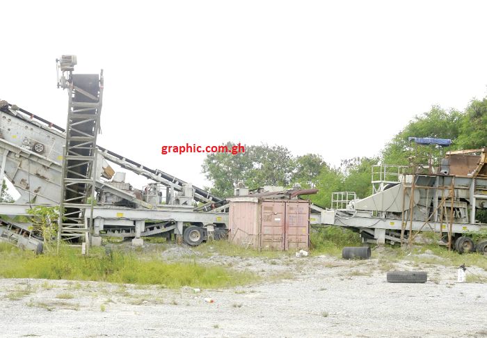  Some equipment rusting away at the ESM Quarry site at Buduburam in the Gomoa East District in the Central Region