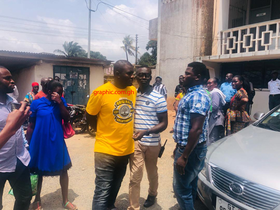 Eric Kojo Duah [in yellow shirt], the prime suspect being escorted from court