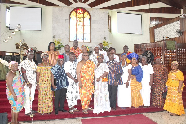  Rev. Dr G. N. N. Odonkor (6th left) with some  Presbyters of the church