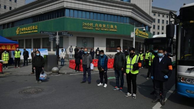 The silence was observed in Wuhan, where the virus originated late last year