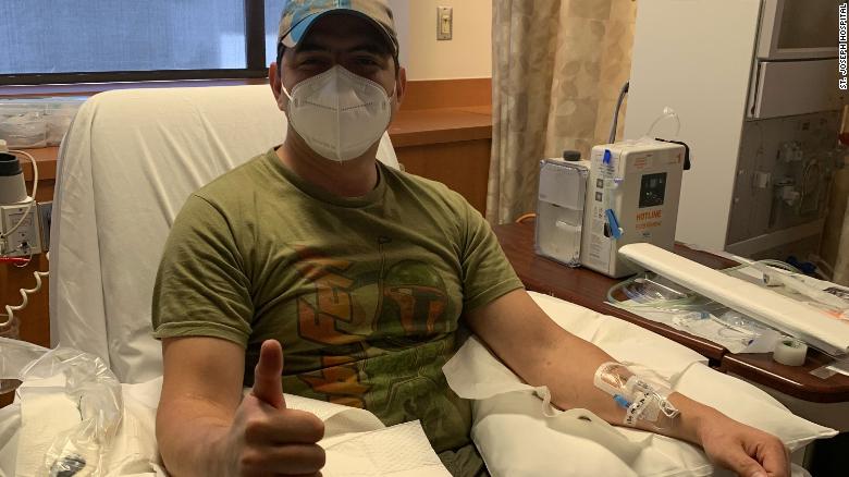 Jason Garcia donated his plasma to help others after recovering from coronavirus.