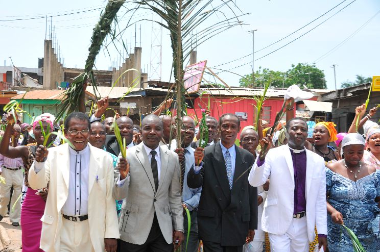 FLASHBACK: Some Christians on a procession during last year’s Palm Sunday