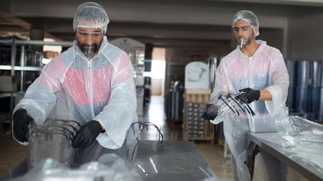 A company that normally makes bakery equipment in Morocco is now making protective masks