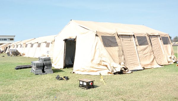  One of the facilities set up at the El Wak Sports Stadium