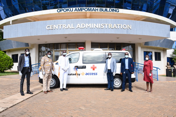 Access Bank hands ambulance to UPSA in fight against COVID-19