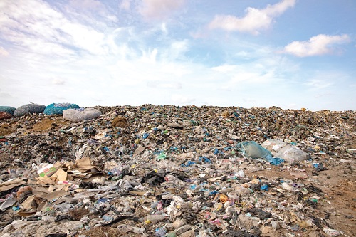 Heap of garbage at the Kpone landfill site