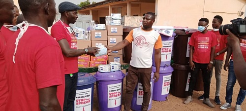 Nabdam: Lawyer supports District health facilities with items to fight the spread of Coronavirus