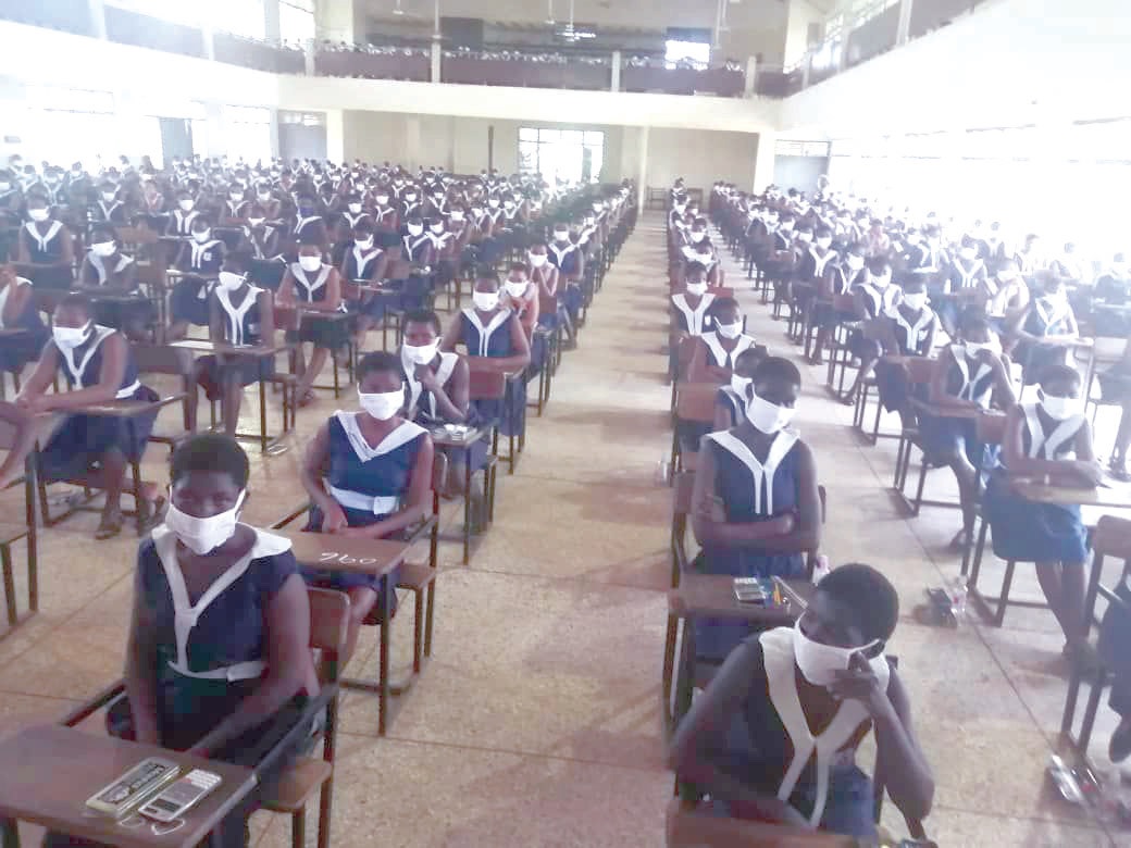Candidates seated  at Tamale Girls SHS