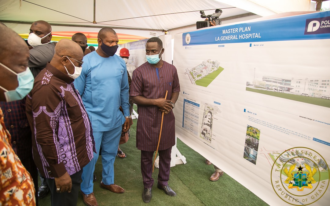 Akufo-Addo cuts sod for €68 Million La General Hospital Redevelopment project