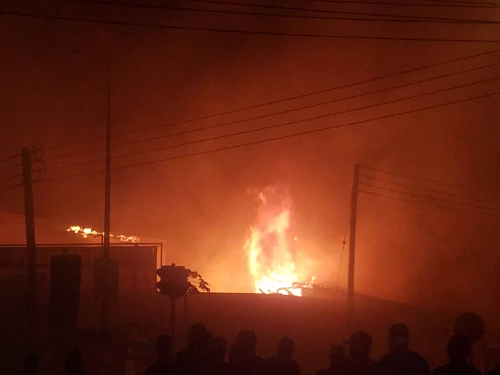 Takoradi: Fire guts warehouse, destroys 3 other shops
