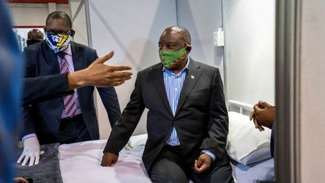 President Cyril Ramaphosa warned against complacency despite "signs of hope". PHOTO - REUTERS