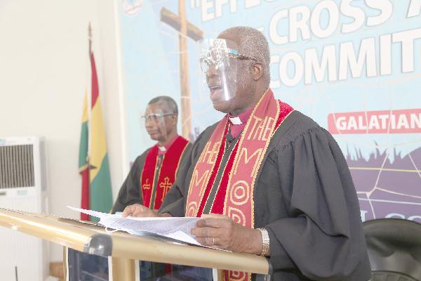 • Rt Rev. Dr Setorwu Ofori speaking during the ordination service. Picture: NII MARTEY M. BOTCHWAY