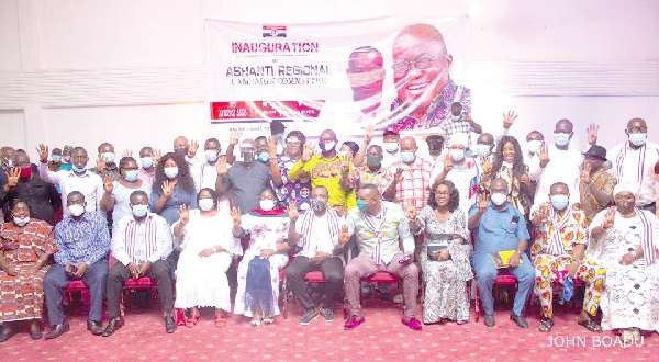 Members of the Ashanti Regional NPP campaign team after the inauguration
