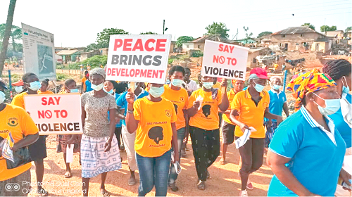 Some of the women on the peace walk