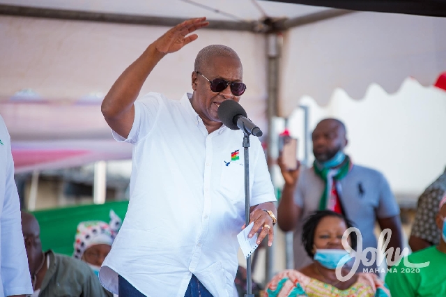 The National Democratic Congress' (NDC) flagbearer, former President John Dramani Mahama