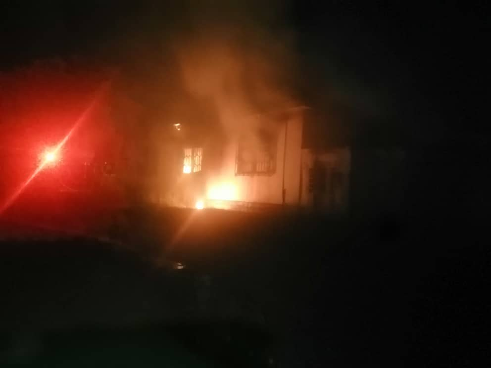Fire guts Fomena District Electoral Office 