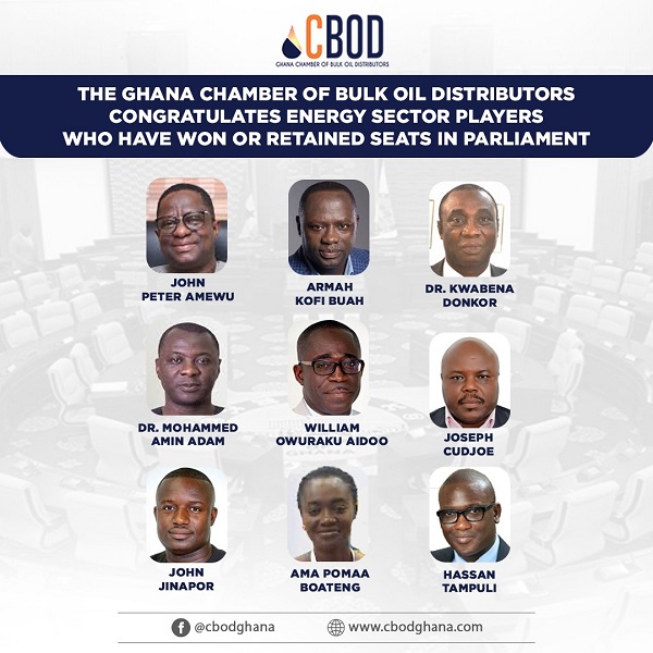 CBOD congratulates energy sector MPs-elect
