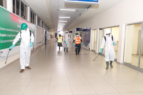 Third phase of disinfection underway at Kotoka International Airport - Vimarsana News
