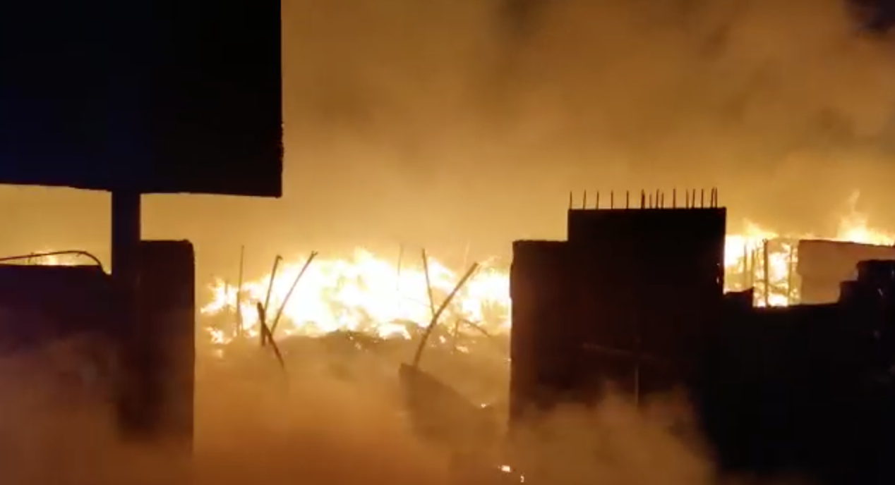 Accra: Fire destroys parts of Kantamanto market [VIDEO]