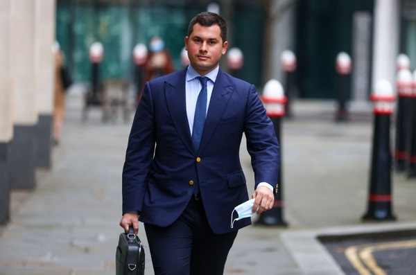 Temur Akhmedov arrives at the Rolls Building in London, on Dec. 9. 
