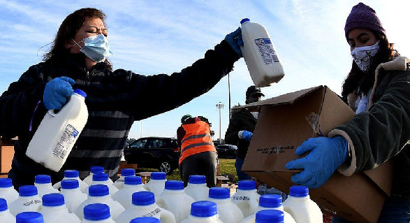 Economic fallout from the pandemic has left many Americans reliant on food aid