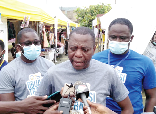 Mr Baidoo addressing the media after the launch