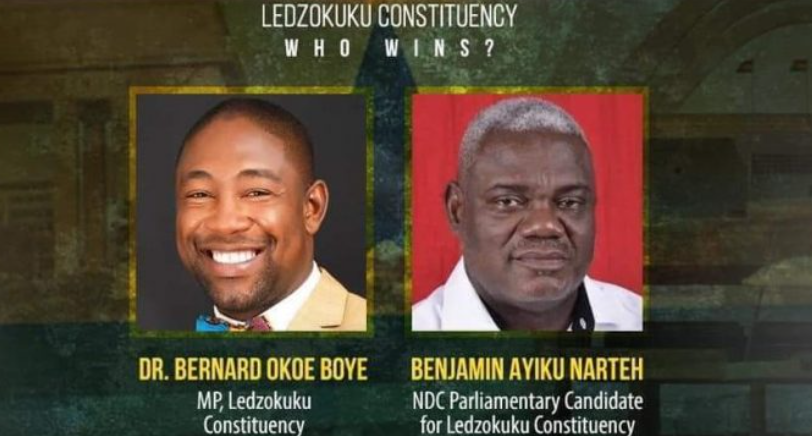 Ledzokuku: Dr Okoe Boye loses seat to NDC's Benjamin Ayiku Narteh