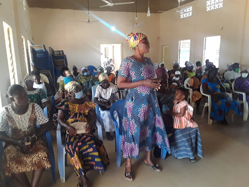 Some of the women beneficiaries expressing their gratitude and asking for more support during the meeting held for them and the stakeholders at Navrongo