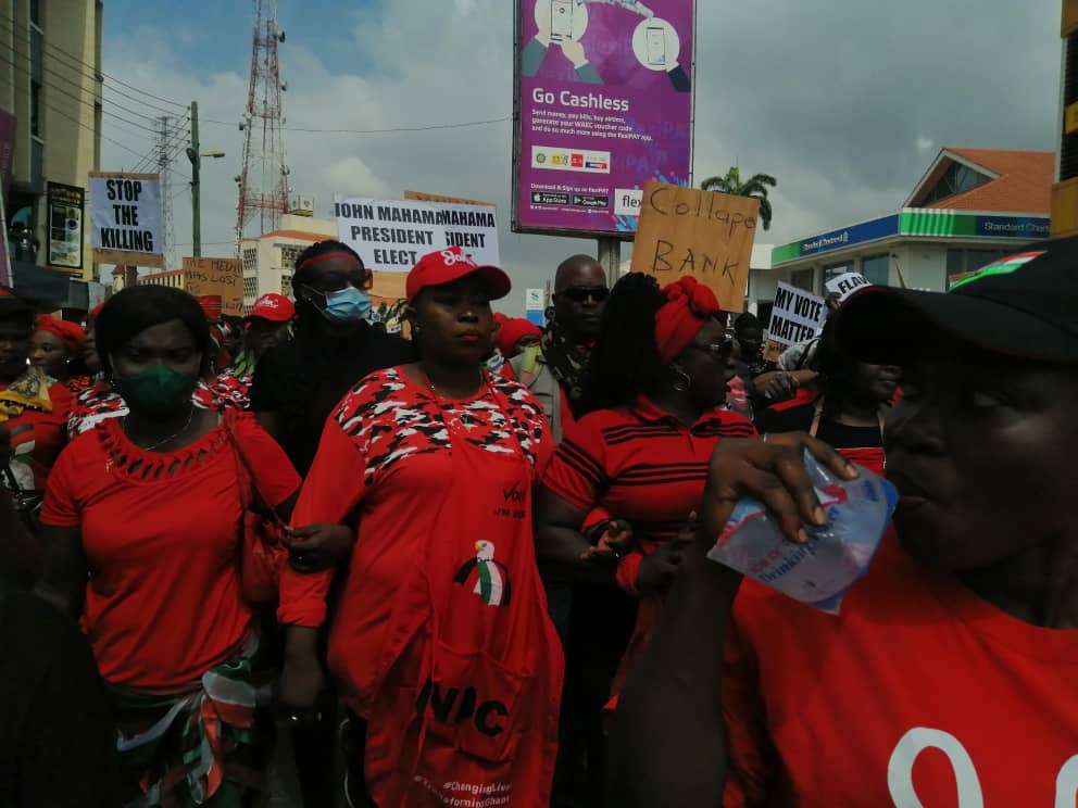 NDC Women in Kumasi protest December 7 elections results