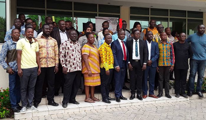 Dr Emmanuel Opoku (arrowed) with the members who took part in the dialogue