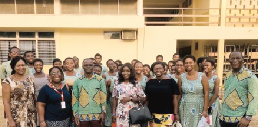 Some members of faculty  of the Academic City College and some students of the Akosombo International School after the interaction