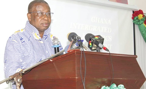 Mr Kwaku Agyeman-Manu speaking at the ceremony