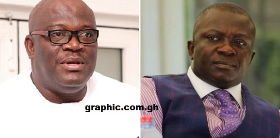 Hon. Henry Quartey, MP, deputy Minister for Interior (left) and Hon. Bryan Acheampong, MP, Minister of State at the Ministry of National Security.
