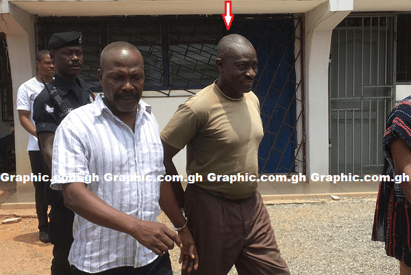 Gershon Akpah (arrowed) was accused of being part of an alleged coup plot