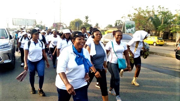 Some of the participants during the health walk
