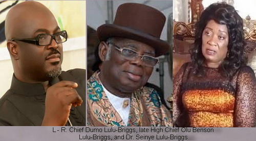 L-R: Dumo, late OB Lulu-Briggs and Seinye