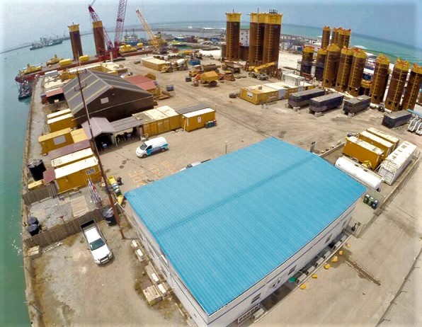 An aerial view of the expansion works ongoing at the Takoradi Port