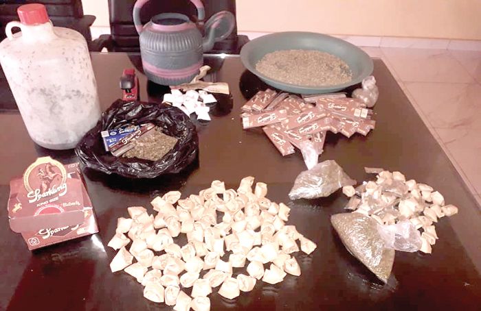  Some of the drugs retrieved from the suspected criminals 