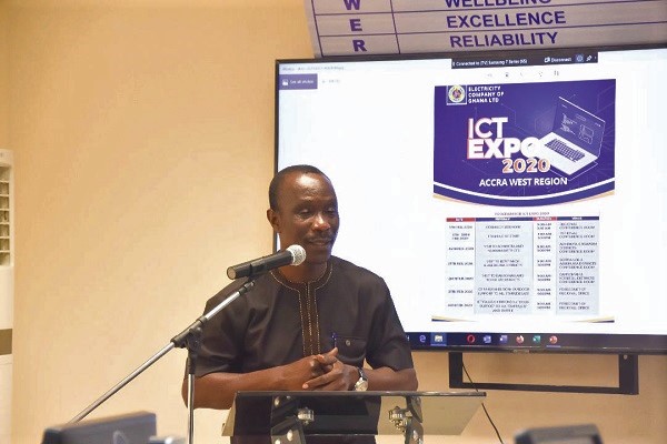 Mr John Mensah speaking at the launch