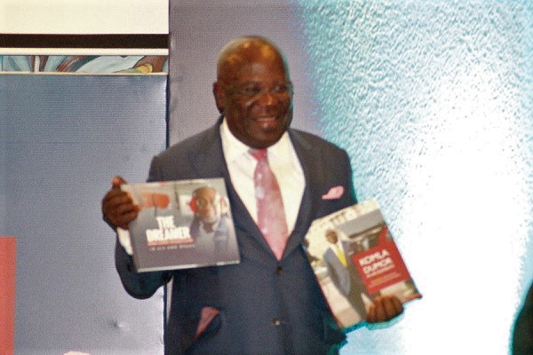 Sir Sam E.Jonah launching the books 
