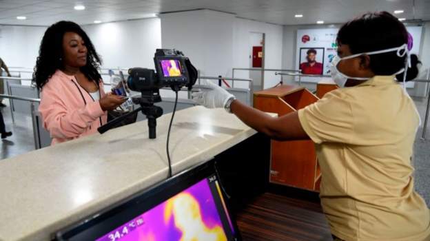 Travellers are screened on arrival as a precaution