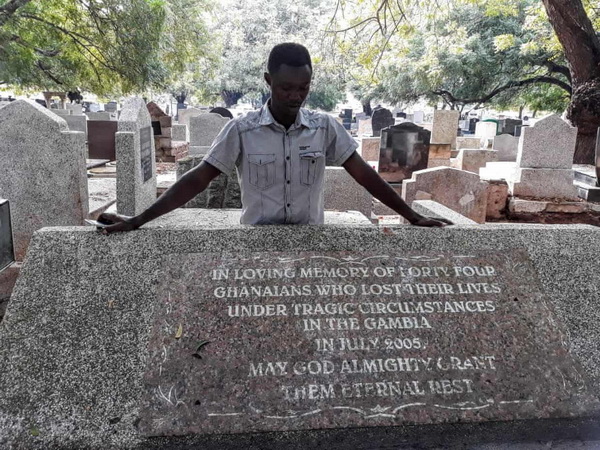 Martin Kyere at the Osu cemetery in Accra. Photo Credit: The Guardian/Bénédict De Moerloose