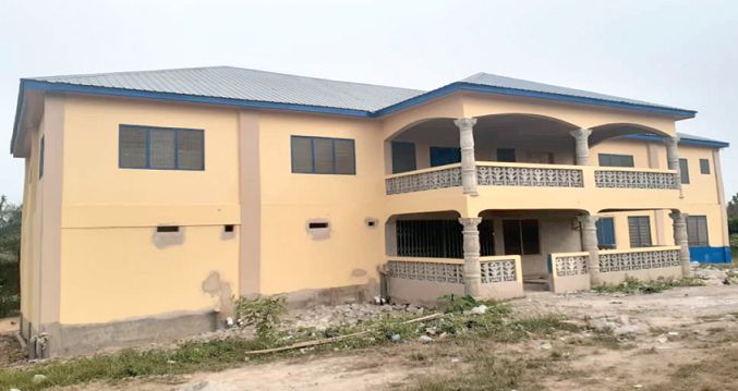  The front view of the newly constructed District Police Station. 