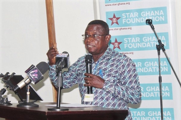  Mr Kwesi Jonah (right) speaking to participants in the forum. Picture: Maxwell Ocloo