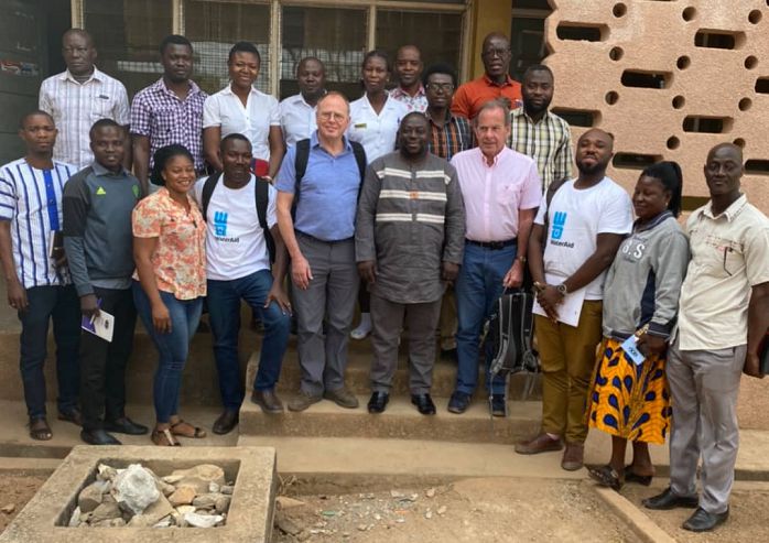 Zochonis Charitable Trust Foundation Team members with some members of the Bongo District Assembly in a group photograph.