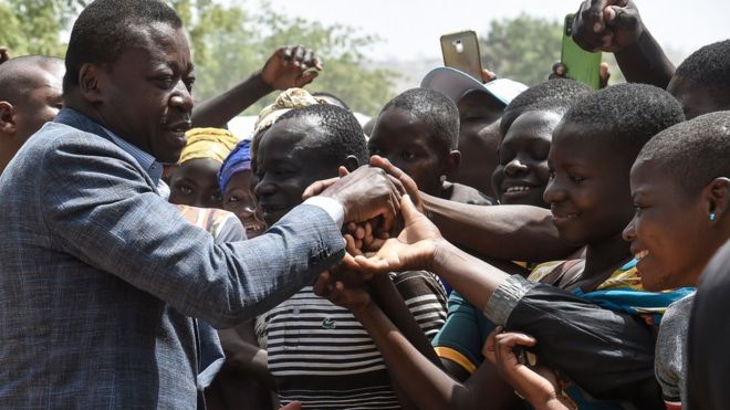 Faure Gnassingbé, left, has been president since 2005. PHOTO BY GETTY IMAGES