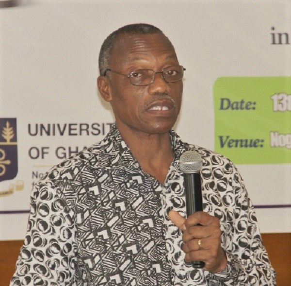 Prof. Patrick  Ayeh-Kumi, Provost, College of Health Sciences, University of Ghana, Legon addressing participants in the opening ceremony. 
