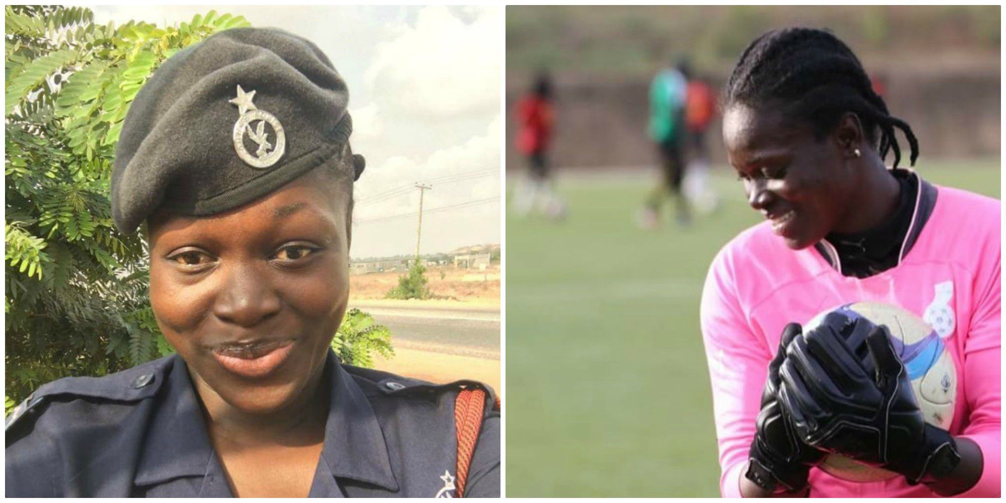 The goalkeeper of the national women's football team, Fafali Dumehasi
