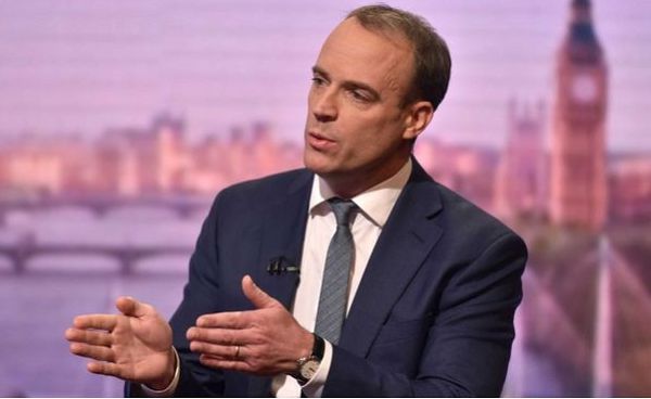 Foreign Secretary Dominic Raab released a statement after the incident in Iraq