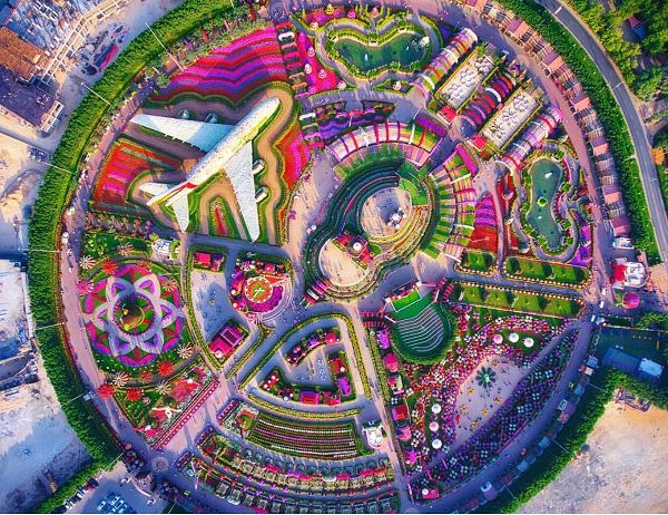 Aerial view of Dubai miracle garden